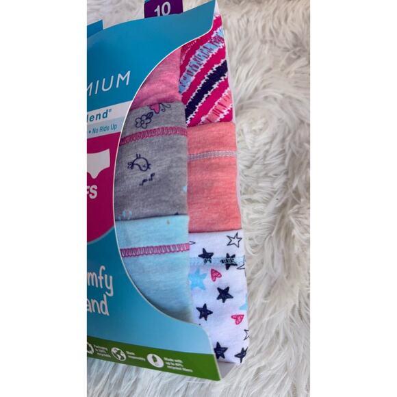 6 Hanes Girls Premium Comfort Blend Tagless Briefs Panties Size 10 Underwear NEW - Picture 4 of 4